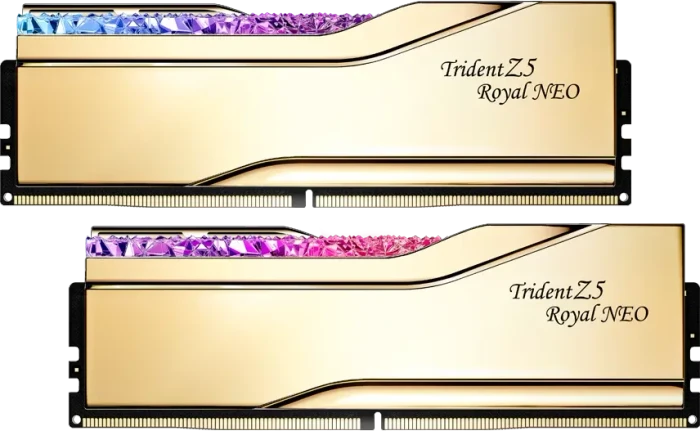 G.Skill Trident Z5 Royal NEO RGB Gold UDIMM 32GB Kit, DDR5-6000, CL26-36-36-96