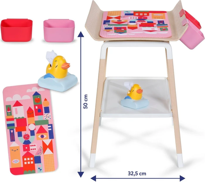 Zapf creation BABY born Zubehör - Wickeltisch im Scandi-Design für 36cm und 43cm Puppen