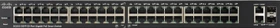 Cisco SG200 Rackmount Gigabit Smart Switch, 48x RJ-45, 2x RJ-45/SFP, 375W PoE (SG200-50FP)