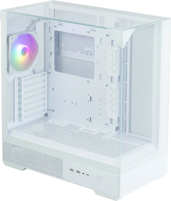 Zalman P40 Prism White, weiß, Glasfenster