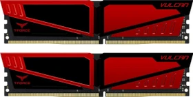 TeamGroup T-Force Vulcan Red UDIMM 8GB Kit, DDR4-3000, CL16-16-16-36