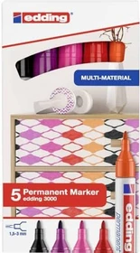edding 3000 Permanentmarker warm sortiert, 5er-Set