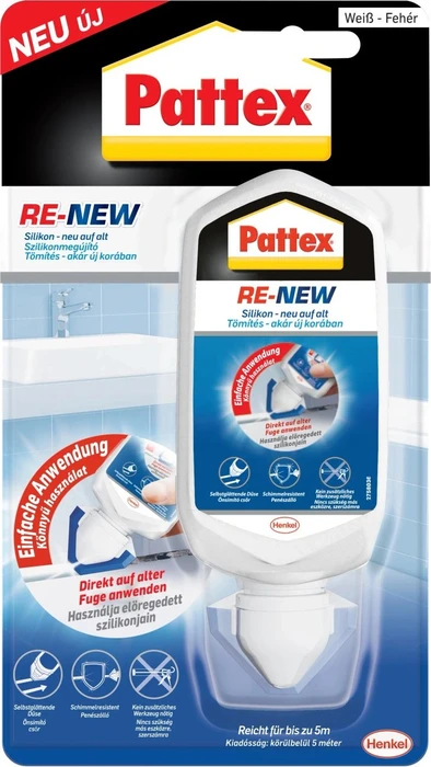 Pattex PN12W Neue Fuge Silikonkleber weiß, 100ml
