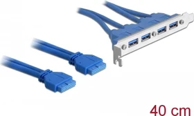 DeLOCK Slotblende, 4x USB-A 3.0