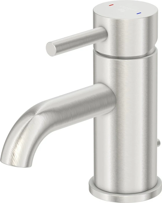 Steinberg Serie 100 Waschtisch-Einhebelmischer mit Ablaufgarnitur Ausladung 100mm brushed nickel