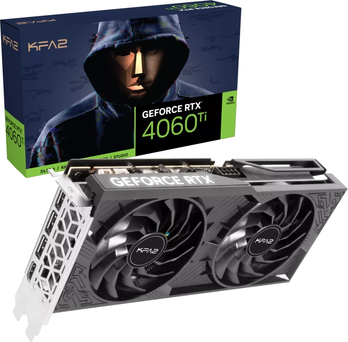 KFA2 GeForce RTX 4060 Ti (1-Click OC), 8GB GDDR6, HDMI, 3x DP