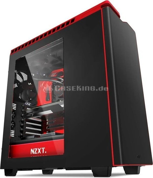 NZXT H440 schwarz/rot, Acrylfenster, schallgedämmt