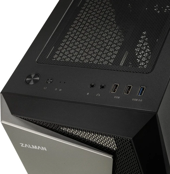 Zalman S4 Plus, schwarz, Acrylfenster