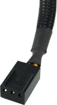 Phobya 3-Pin auf 4x 3-Pin Verteiler, sleeved, 60cm, schwarz