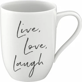 Villeroy & Boch Statement Becher mit Henkel Live, Love, Laugh 280ml
