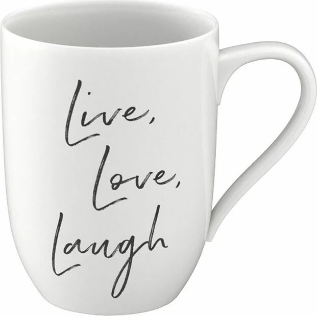 Villeroy & Boch Statement Becher mit Henkel Live, Love, Laugh 280ml