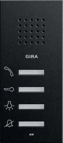Gira System 55 Wohnungsstation AP, Innenstation, Aufputz, schwarz matt