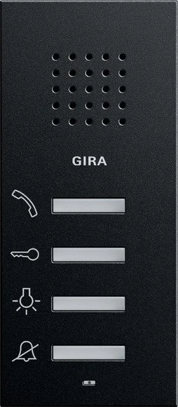 Gira System 55 Wohnungsstation AP, Innenstation, Aufputz, schwarz matt