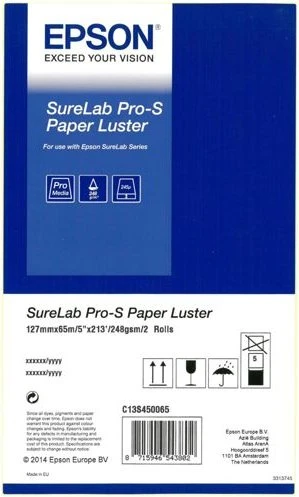 Epson SureLab Pro-S Paper Luster BP Universalpapier glänzend, 5", 248g/m², 65m, 2 Rollen