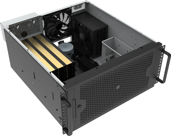 SilverStone RM53-502, Rackmount Server, schwarz/grau, 5HE, ATX