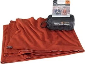 Cocoon Travel Blanket Merino/Seide Decke dark terracotta