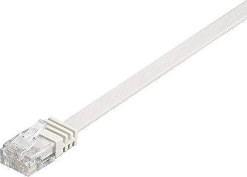 goobay Flach-Patchkabel, Cat6, U/UTP, RJ-45/RJ-45, 20m, weiß