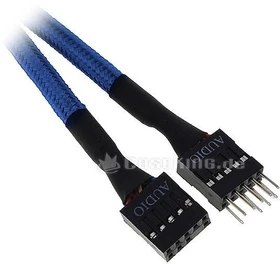 BitFenix Alchemy interne Audio-Verlängerung 30cm, sleeved, blau (BFA-MSC-AUD30BK-RP)