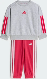 adidas Essentials Trainingsanzug light grey heather/power pink (Junior)