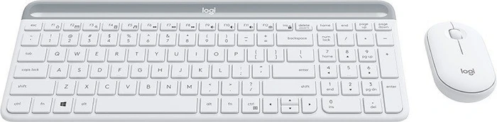 Logitech MK470 Slim Wireless Keyboard and Mouse Combo weiß, USB, DE