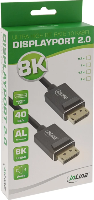 InLine DisplayPort 2.0 Kabel 8K4K UHBR schwarz, 2m