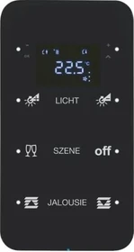 Berker KNX R.1 Touchsensor 3-fach mit Temperaturregler schwarz, konfiguriert