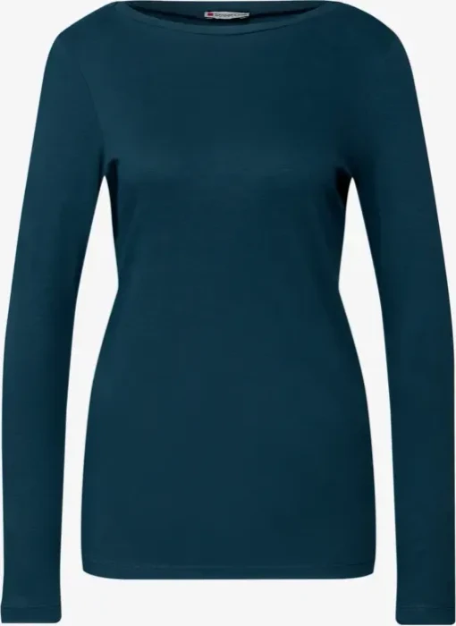 Street One Basic Shirt langarm tide blue (Damen)