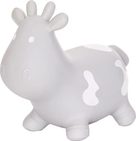 Hoppimals Hüpftier Kuh grau mit Pumpe