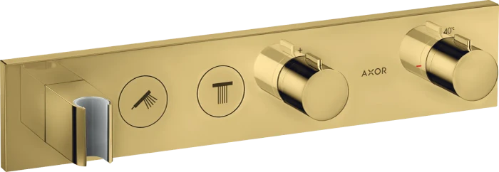Hansgrohe Axor ShowerSolutions Thermostatmodul Select 460/90 Unterputz für 2 Verbraucher polished gold optic