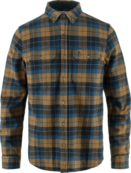 Fjällräven Singi Heavy Flannel Hemd langarm dark navy/buckwheat brown (Herren)