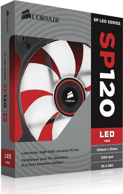 Corsair Air Series SP120 LED Red High Static Pressure, 120mm