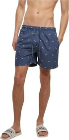 Urban Classics Ebroidery Badeshorts vintage blue/frost mint (Herren)