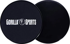 Gorilla Sports Slide Pads Trainingsgerät schwarz