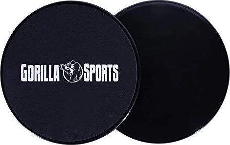 Gorilla Sports Slide Pads Trainingsgerät schwarz