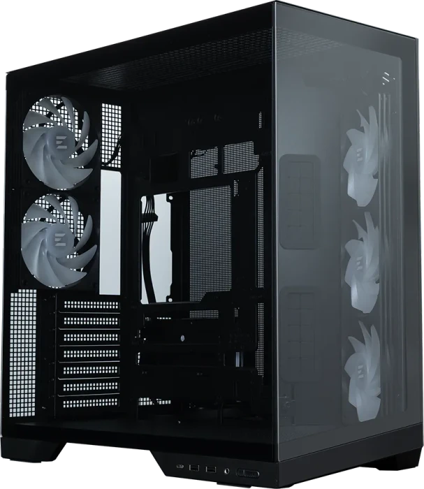 Zalman D50 Black, schwarz, Glasfenster