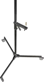 Manfrotto Stativ mit Rollen und Gleitträger, schwarz