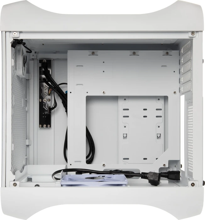 BitFenix Prodigy M 2022, weiß, Glasfenster