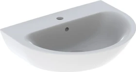 Geberit Renova Waschtisch 65cm, Hahnloch mittig, mit Überlauf, weiß/KeraTect
