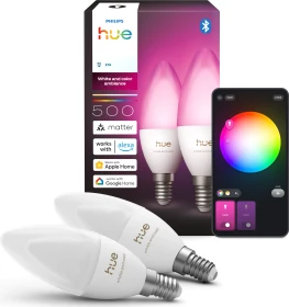 Philips Hue White and Color Ambiance 500 LED-Bulb E14 3.7W, 3 Stück