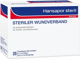 Hansaplast Hansapor Wundverband steril, 6 x 7cm, 25 Stück