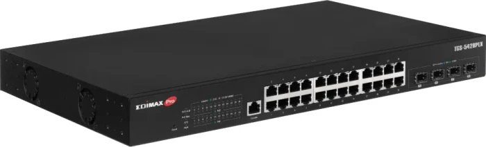 Edimax Pro TGS-54 Rackmount 2.5G Smart Switch, 24x RJ-45, 4x SFP+, 400W PoE++