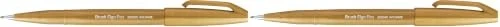 Pentel Brush Sign Pen SES15C ocker, 10er-Pack