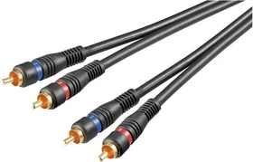 Wentronic Goobay Stereo Cinch Kabel geschirmt, 1.5m (50032)