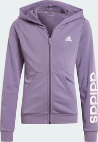 adidas Essentials Linear Logo Kapuze Hoodie shadow violet/clear pink (Junior)