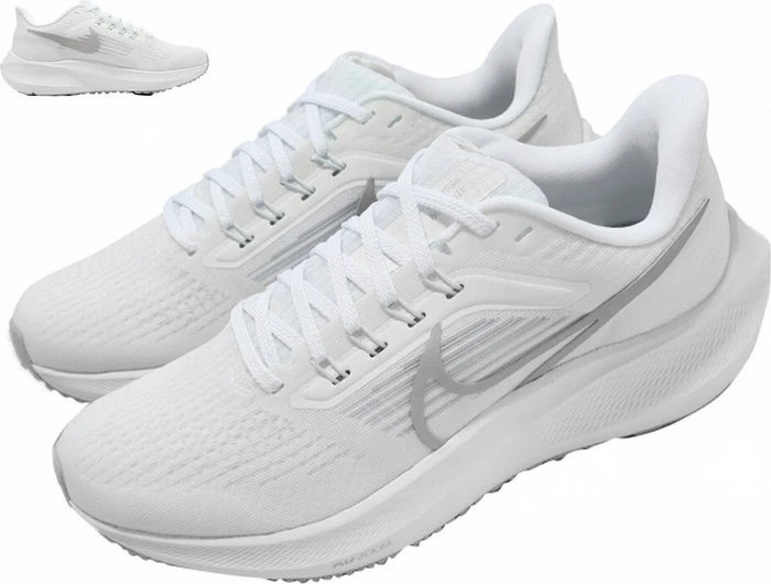 Nike Air Zoom Pegasus 39 white/pure platinum/grey fog/metallic silver (Damen)