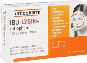 IBU-Lysin-ratiopharm 400mg Filmtabletten, 20 Stück