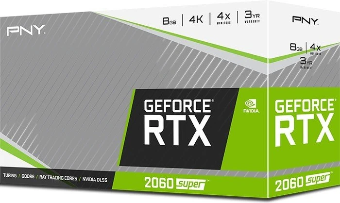 PNY GeForce RTX 2060 SUPER Blower, 8GB GDDR6, DVI, HDMI, 3x DP