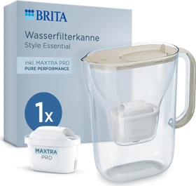 Brita Style Essential Tischwasserfilter inkl. Kartusche Pro sand