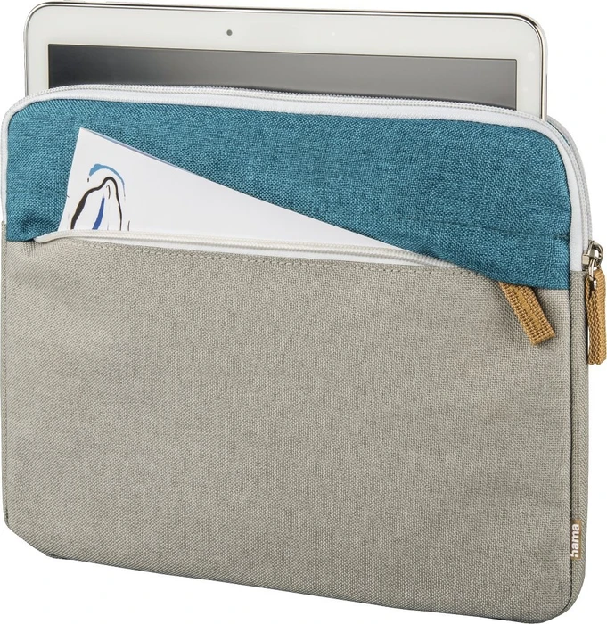 Hama Laptop-Sleeve Florenz 11" grau/petrol