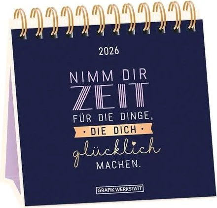 Grafik Werkstatt Nimm dir Zeit Tischkalender Wochenkalender 2026, 160x150mm